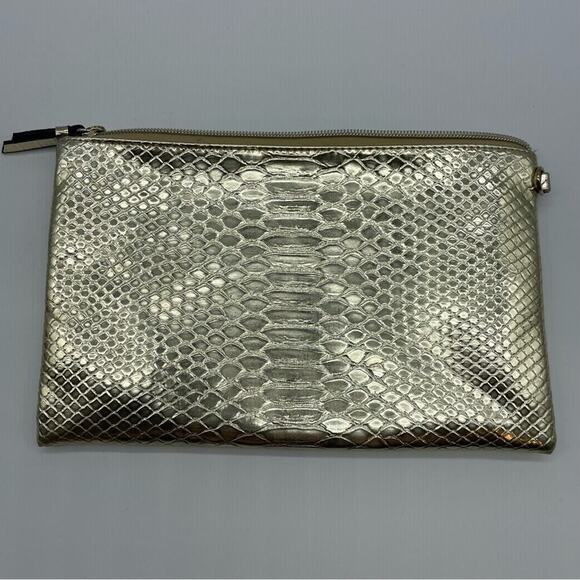 Victoria’s Secret Gold Snake Skin‎ Print Pouch - Picture 3 of 10